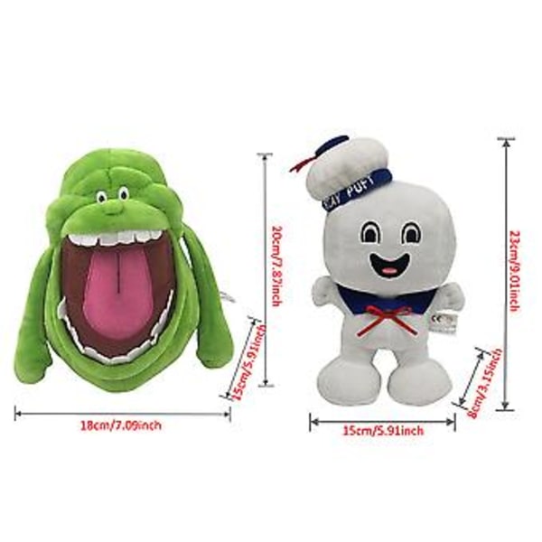 Ghostbusters Slimer Figur i Plussj, Myk Utstoppa Dukke for Barn, Koselig Bursdags- og Julegave (Grønn)
