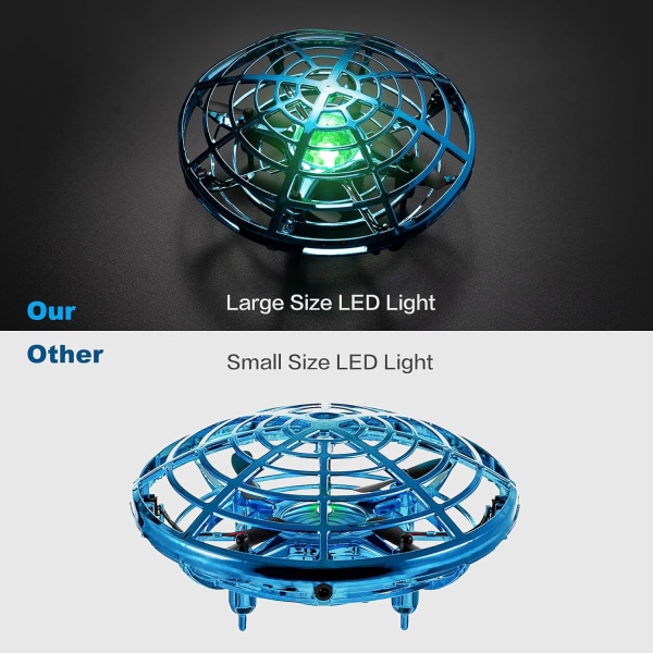 Flynovao Mini UFO-droner til børn, LED-børnedrone til alderen 8-12, F