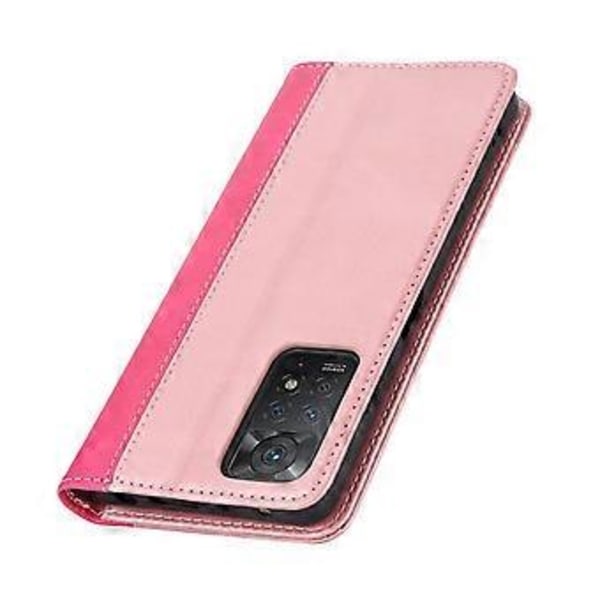 Til Xiaomi Redmi Note 11 Pro Etui Kalveskindstekstur 3 Kortlommer Farvesammensætning Læder Telefon Cover (Style F)