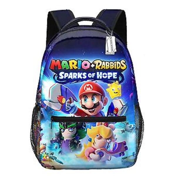 Barnens Super Mario Ryggsäck 3D-utskrift Dagryggsäck För Pojkar Flickor Grundskolan Förskolan Student Skolväska Presenter (A)