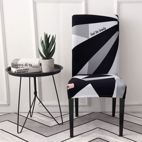4 Stolsöverdrag Universal Dining Slipcover Avtagbar Tvättbar Lätt