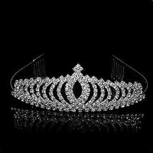 Bländande Brud Prinsessa Bröllop Tiara Krona Fest Bal Smycken Gåva Qinhai