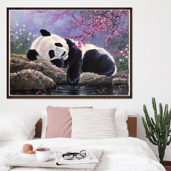30 x 40 cm, panda couché Diamond Painting Broderie Diamant Pein