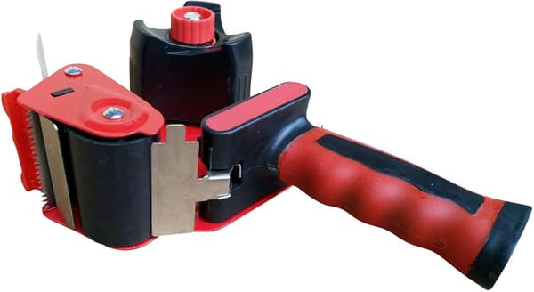 Rød dispenser for limteip