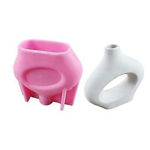 Blomsterpotte Silikone Resin Form Blomst Epoxy Resin Støbeform Sukkulent Vase Cementform Planteholder Voksform ( )