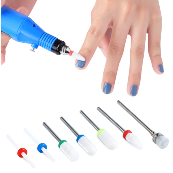Nagelkarbidbitar Set, Nagel Slipning Huvud Byte Tungsten St