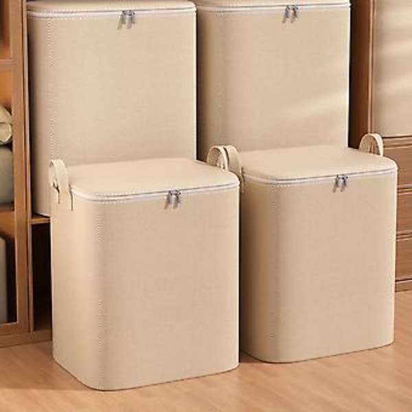 Kausivaatteiden säilytyspussi Kotitalouden peittojen säilytyslaatikko Kotisäilytykseen (140 Beige)