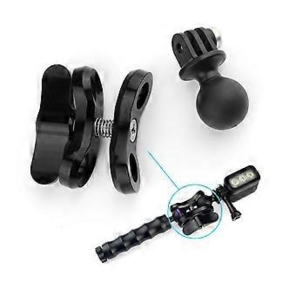 Dykk 2 Hål Swivel Clip för Go Pro Bollfäste för Fjärilsklämma (Blå)