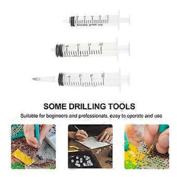 3 st Nagel Diamanter Punkt Borr Penna Verktyg Penn Borrar Diamant Broderi Penna
