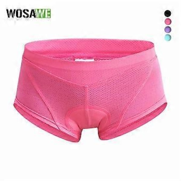Sykkeltruser for terrengsykkel, trekanttruser, pustende, støtsikre 3D silikontruser (XL rosa)