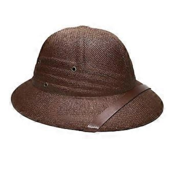 Pith Cosplay Hat Håndlavet Stråhat Elegant Solhat Overraskelsesgave til Kæreste til Ferier Fransk Stil Kaffe (Kaffe)