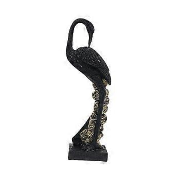 Trana Staty Djurskulptur Display Mode Samlarobjekt Konst Figur Ornament för Hotell Inredning Accenter Hylla Restaurang (Nedre Huvud Svart)