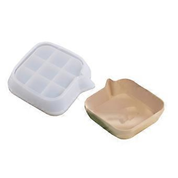 Moln Skål Form Ljus Kopp Behållare Formar Pennhållare Gipsform Blomkruka Cementform Silikon Resin Formar Heminredning (kvadratisk)
