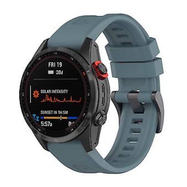 Silikonklokkearmbånd for Garmin Fenix 7S (Marineblå)