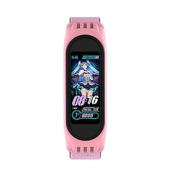 Til Xiaomi Mi Band 3 / 4 / 5 Twill 8-formet Spænde Urrem (Pink)