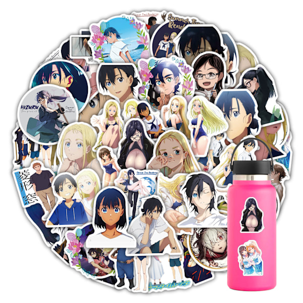 Tarrat 50 kpl Japanilainen Anime Hahmo Kynäily Vedenkestävä Vinyyli Deca