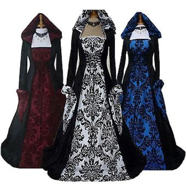 Bedste Tilbud - Halloween Dame Renaissance Middelalder Kostume Fancy Kjoler Cosplay 100% NY 52% RABAT (L Sort)