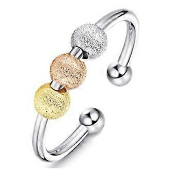 Spinnende Fidget Peace Rings Spinner Åbne Ringe til Angst Bekymring Roterbar Ring Stressaflastende Valentinsdag Smykkergaver (Multi-farver)