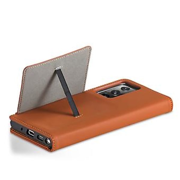Läderfodral för Samsung Galaxy Note20 Ultra (Brun)