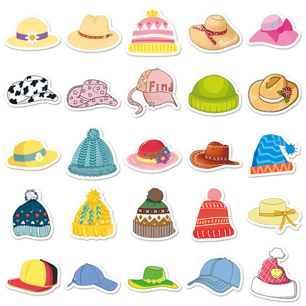 Hat graffiti -tarrat, 50 tuoretta ja söpöä tarraa, DIY-matkapuhelinkotelo, maitoteekuppi, matkalaukku, wa
