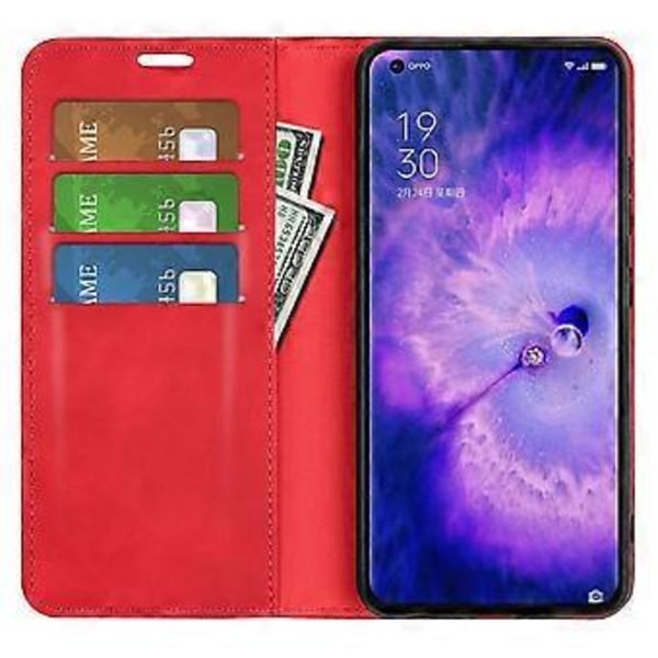 Magnetisk Autolukning PU Læder Stand Wallet Telefon Case til Oppo Find X5 - Hudvenlig Følelse