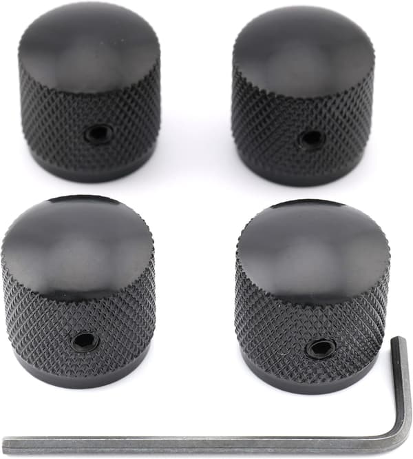 Sorte gitar Speed ??Control-knapper Metall Volum Dome Tone-knapper w