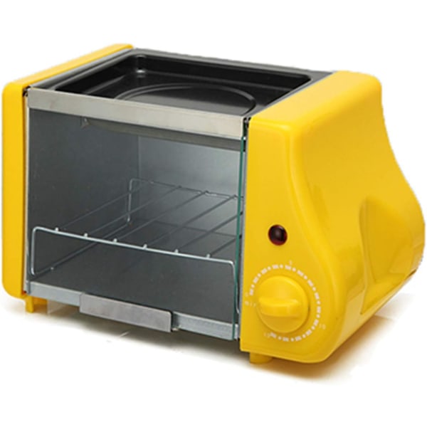 Mini elektrisk ovn, grillbar brødrister timer maker, multifunksjonell hjem to-i-ett frokostmaskin,