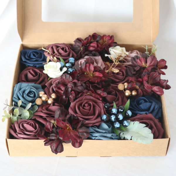 Kunstige Blomster Falske Bryllupsblomster Kombineret til DIY Bouque