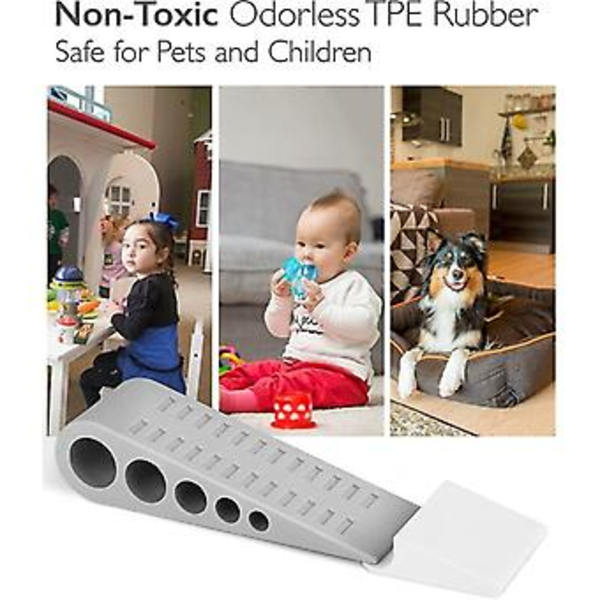 Dørstopper [3 stk.], Anti-slip Gummi Ingen Fastgørelse Perfekt Til Fliser, Gulve Og Laminat Overflader