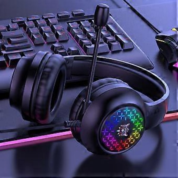 Gaming Headset Stereo Hodetelefoner Premium Omnistretningsmikrofon PC Gaming (X7 pro)