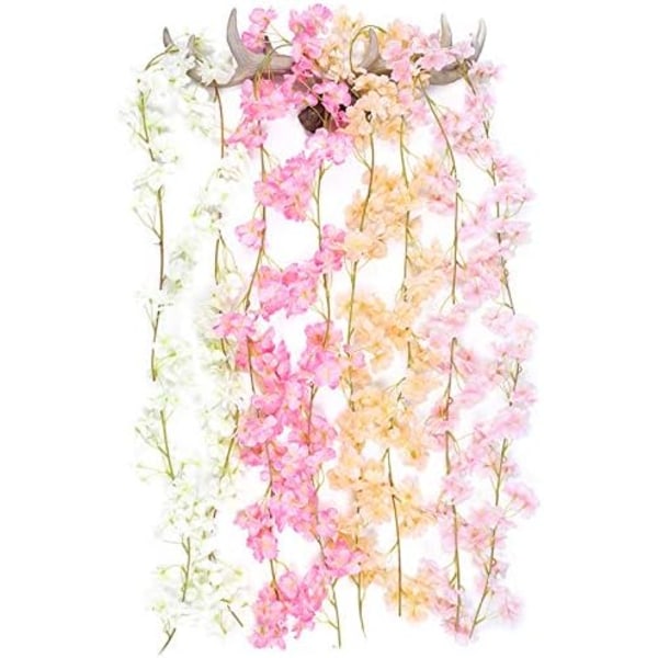 2 stk. - Champagne 180 cm / 70 tommer kunstig blomst blomst af