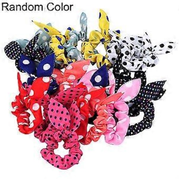 Flickmode Prickig Kaninöron Dekor Hårband Scrunchie Hästsvanshållare Qinhai
