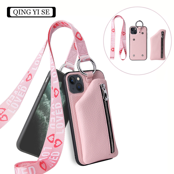 Pengepungskasse iPhone 13 Etui, iPhone 13 Etui, pink