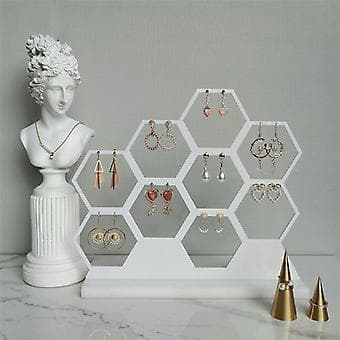Display Organizer for Hengende Øredobber Studs Honeycomb Form Display Stativ