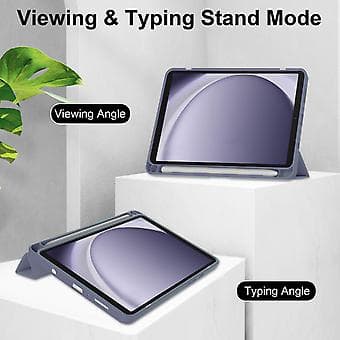 3-foldet Læderetui til Samsung Galaxy Tab A9 (Lavendel)