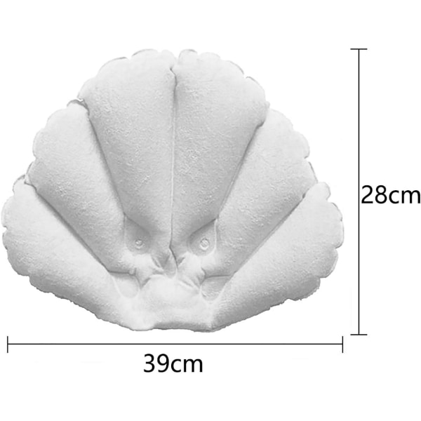 1 stk oppblåsbar badepute, badekarpute med sugekopper, formet badepute, avslapning Sp