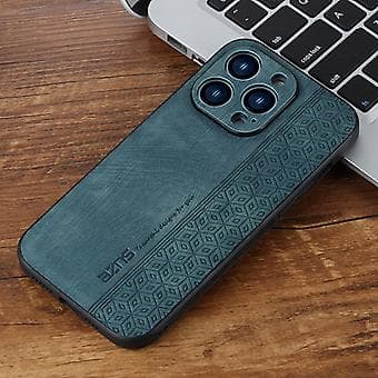 AZNS 3D Præget Telefonhus Til iPhone 15 Pro (Mørkegrøn)