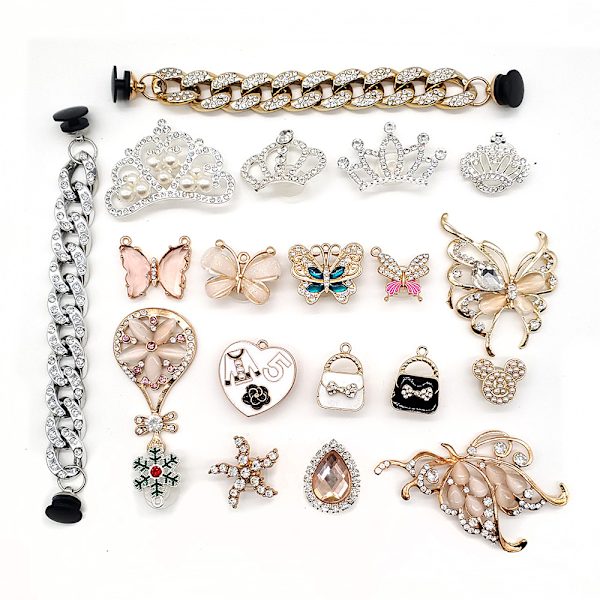 20 st Rhinestone-sko-blommor, DIY-sko-dekorationer