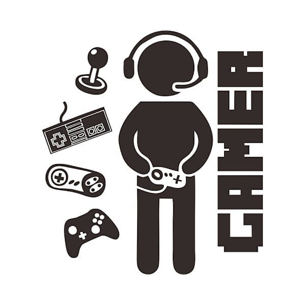 2 st Gamer väggdekaler, väggdekaler konstdekorationer Video G