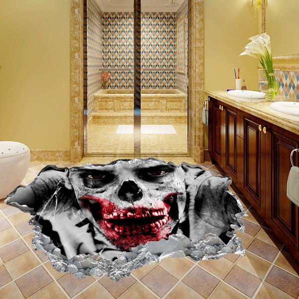 4 Pakker Halloween Veggklistremerker 3D Veggklistremerker Halloween Horror