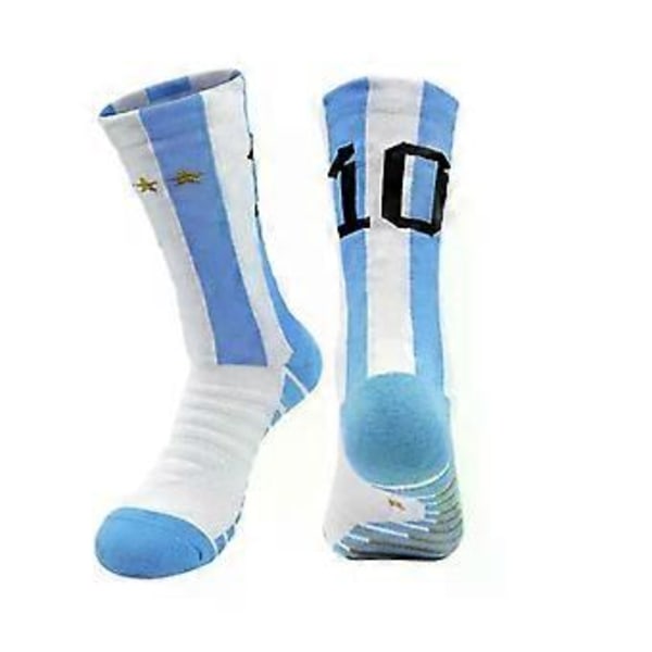 1/2 KPL Maajoukkue Ammattilaislasten Nuorten Jalkapallo Sukat Messi Ronaldo Jalkapallo Sukka Lapset Yli Polven Pitkät Hengittävät (Tyyli L 2kpl)