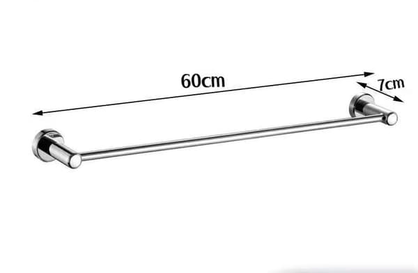 Enkel handduksstång (60CM), Badrumstillbehör, Mässing/Krom