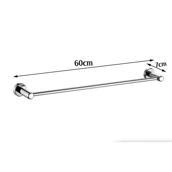 Enkelt håndklædestang (60CM), badeværelsestilbehør, messing/krom