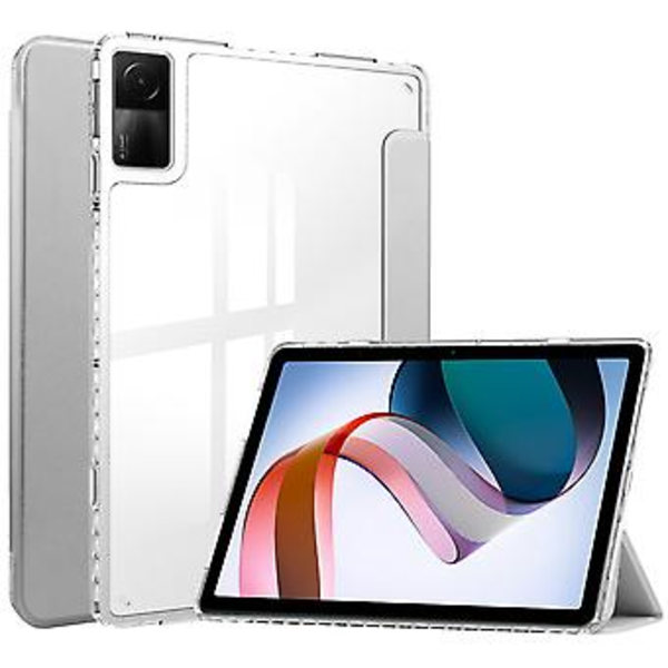 Læder Smart Tablet Etui Til Xiaomi Redmi Pad 10.6 (Grå)