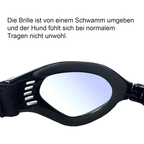 Hundsolglasögon - Justerbara remmar för UV-solglasögon - Vattentät