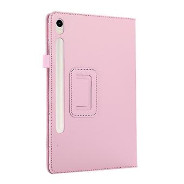 Tabletskal i Litchi-struktur för Samsung Galaxy Tab S9+ (Rosa)