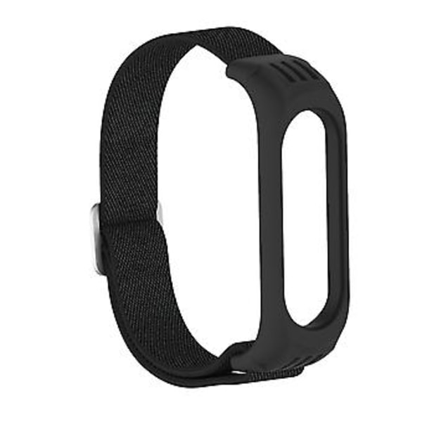Til Xiaomi Mi Band 3 / 4 / 5 Twill 8-formet Spænde Urrem (Sort)