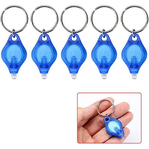 5-pakkaus Mini-taskulamppu UV LED -rahan tarkistusavainperä taskulamppu