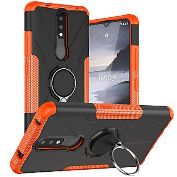 Til Nokia 2.4 PC + TPU Beskyttelsesetui (Orange)