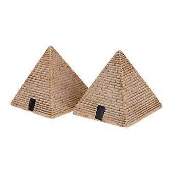2 stk. Kreativ Pyramide Udsmykning Skrivebord Harpiks Pyramide Ornament Pyramide Dekor